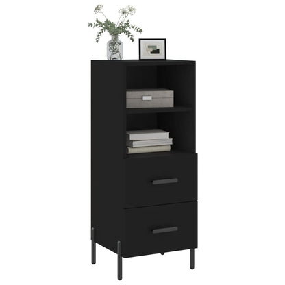 Skjenk svart 34,5x34x90 cm konstruert tre