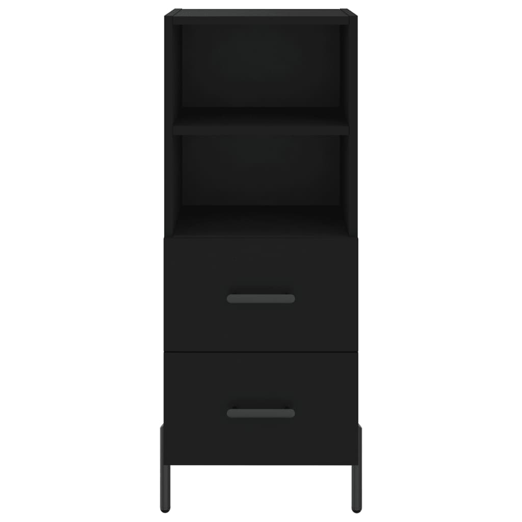 Skjenk svart 34,5x34x90 cm konstruert tre