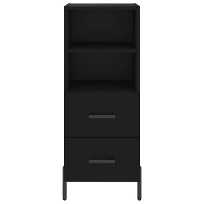 Skjenk svart 34,5x34x90 cm konstruert tre