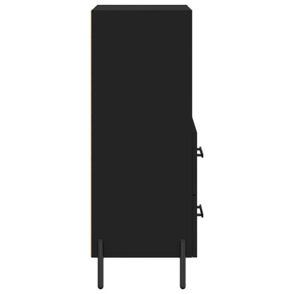 Skjenk svart 34,5x34x90 cm konstruert tre