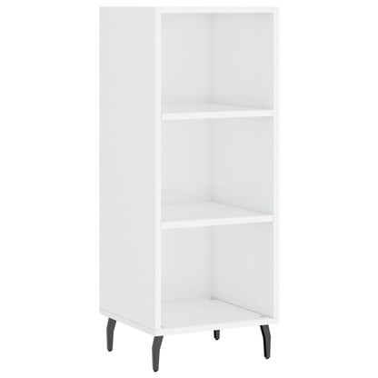 Skjenk høyglans hvit 34,5x32,5x90 cm konstruert tre