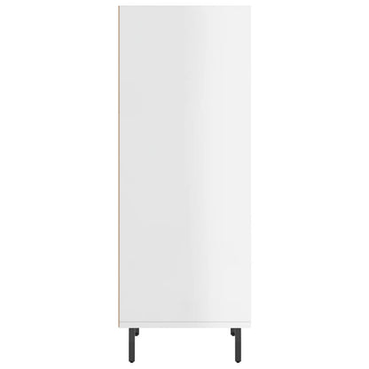 Skjenk høyglans hvit 34,5x32,5x90 cm konstruert tre