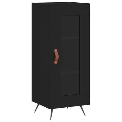 Skjenk svart 34,5x34x90 cm konstruert tre