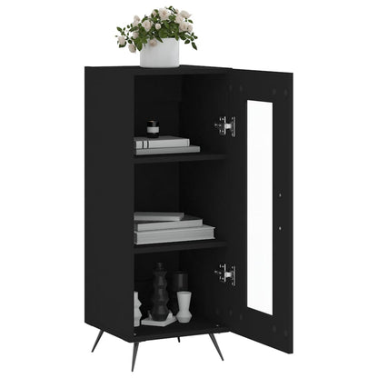 Skjenk svart 34,5x34x90 cm konstruert tre