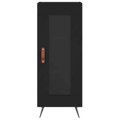 Skjenk svart 34,5x34x90 cm konstruert tre