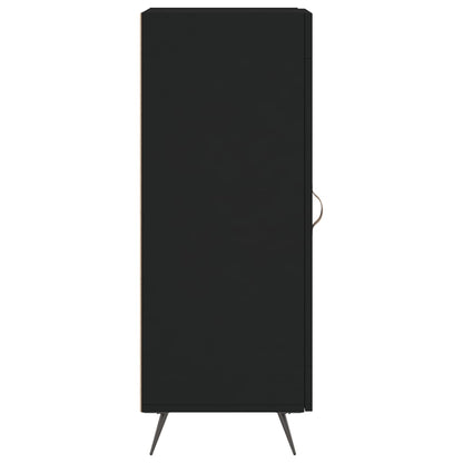 Skjenk svart 34,5x34x90 cm konstruert tre