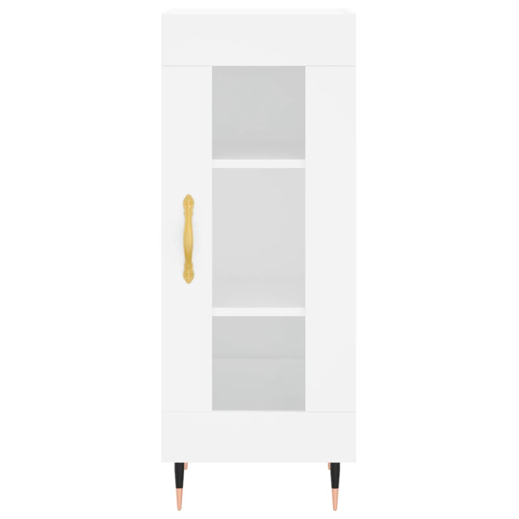 Skjenk hvit 34,5x34x90 cm konstruert tre