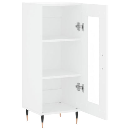 Skjenk hvit 34,5x34x90 cm konstruert tre