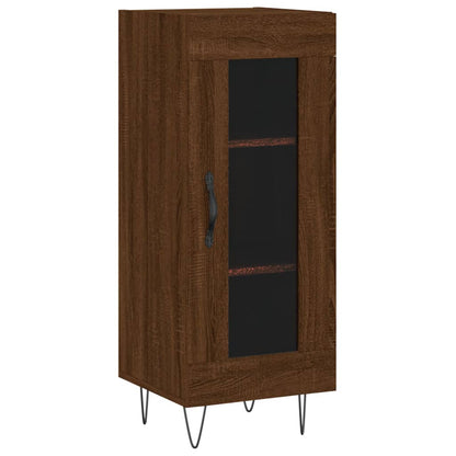Skjenk brun eik 34,5x34x90 cm konstruert tre