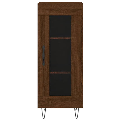 Skjenk brun eik 34,5x34x90 cm konstruert tre