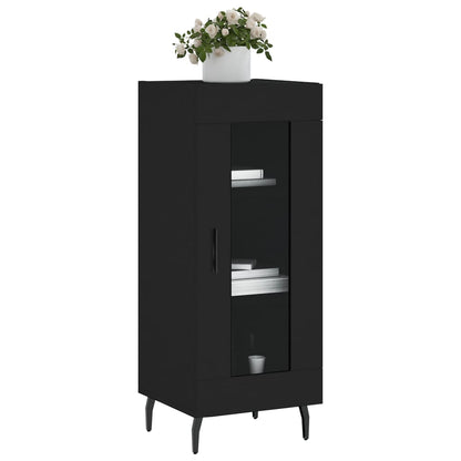 Skjenk svart 34,5x34x90 cm konstruert tre