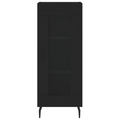 Skjenk svart 34,5x34x90 cm konstruert tre