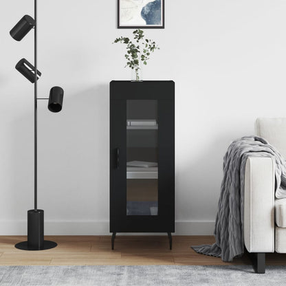 Skjenk svart 34,5x34x90 cm konstruert tre
