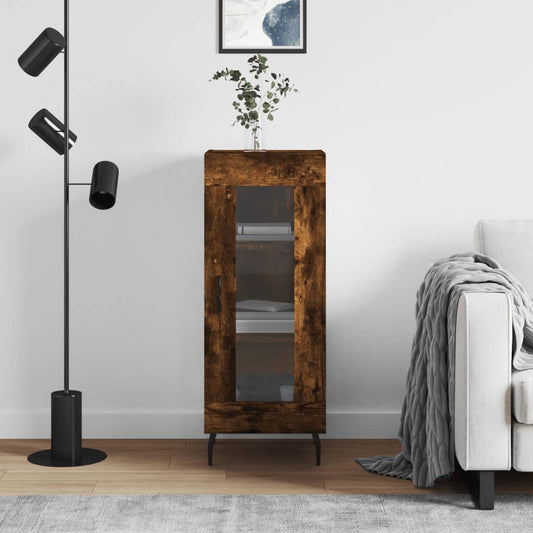 Skjenk røkt eik 34,5x34x90 cm konstruert tre