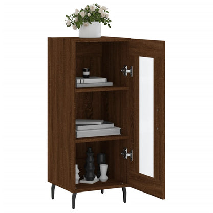 Skjenk brun eik 34,5x34x90 cm konstruert tre