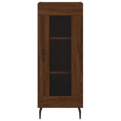 Skjenk brun eik 34,5x34x90 cm konstruert tre