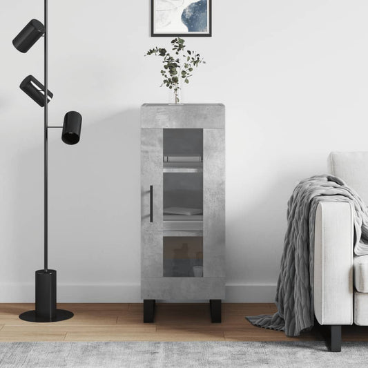 Skjenk betonggrå 34,5x34x90 cm konstruert tre