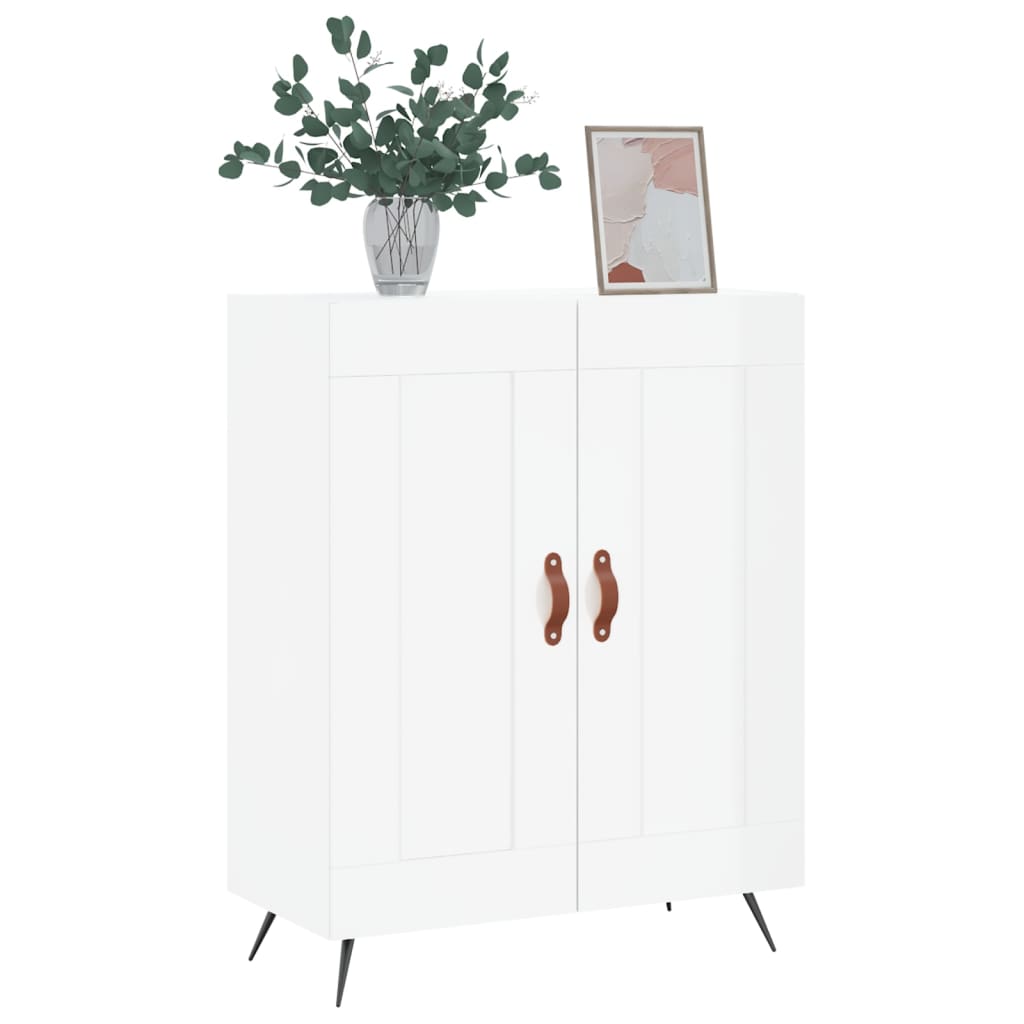 Skjenk Høyglans Hvit 69,5x34x90 cm