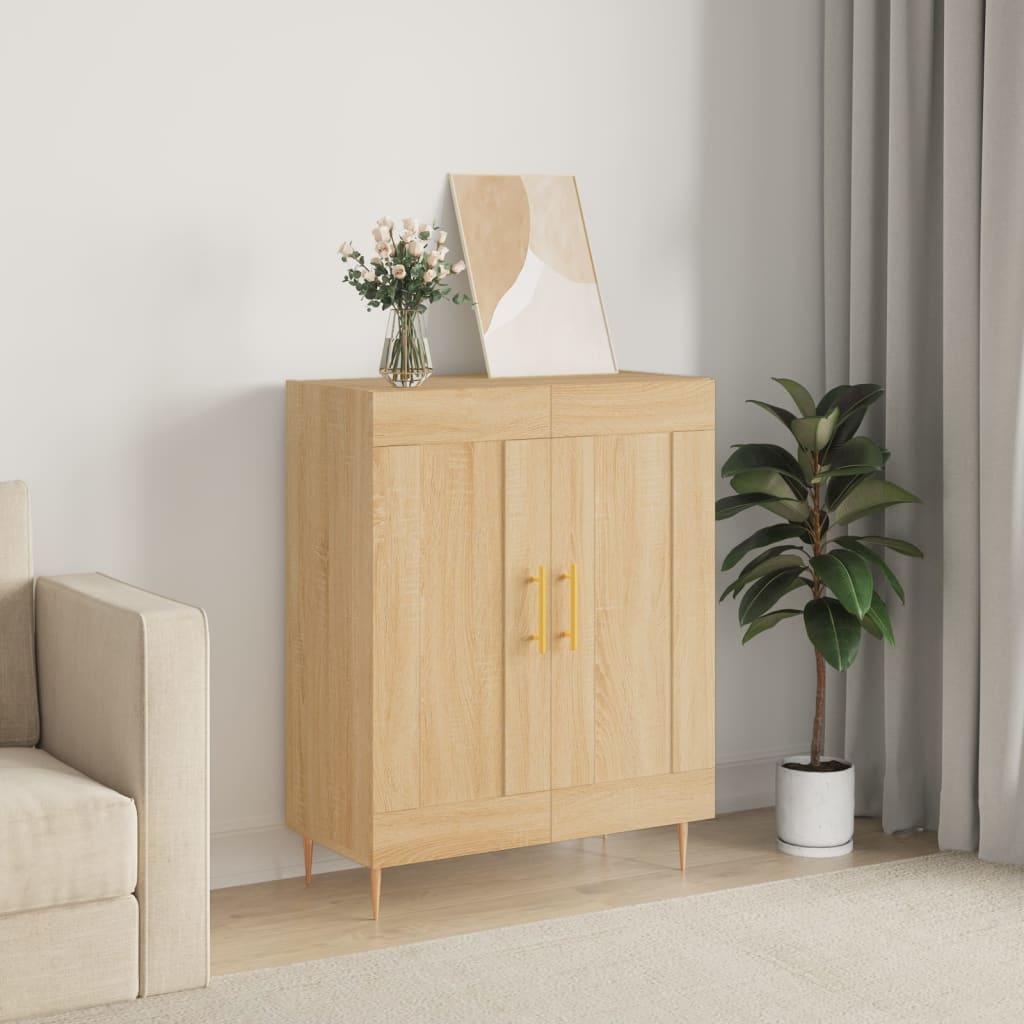 Skjenk sonoma eik 69,5x34x90 cm konstruert tre