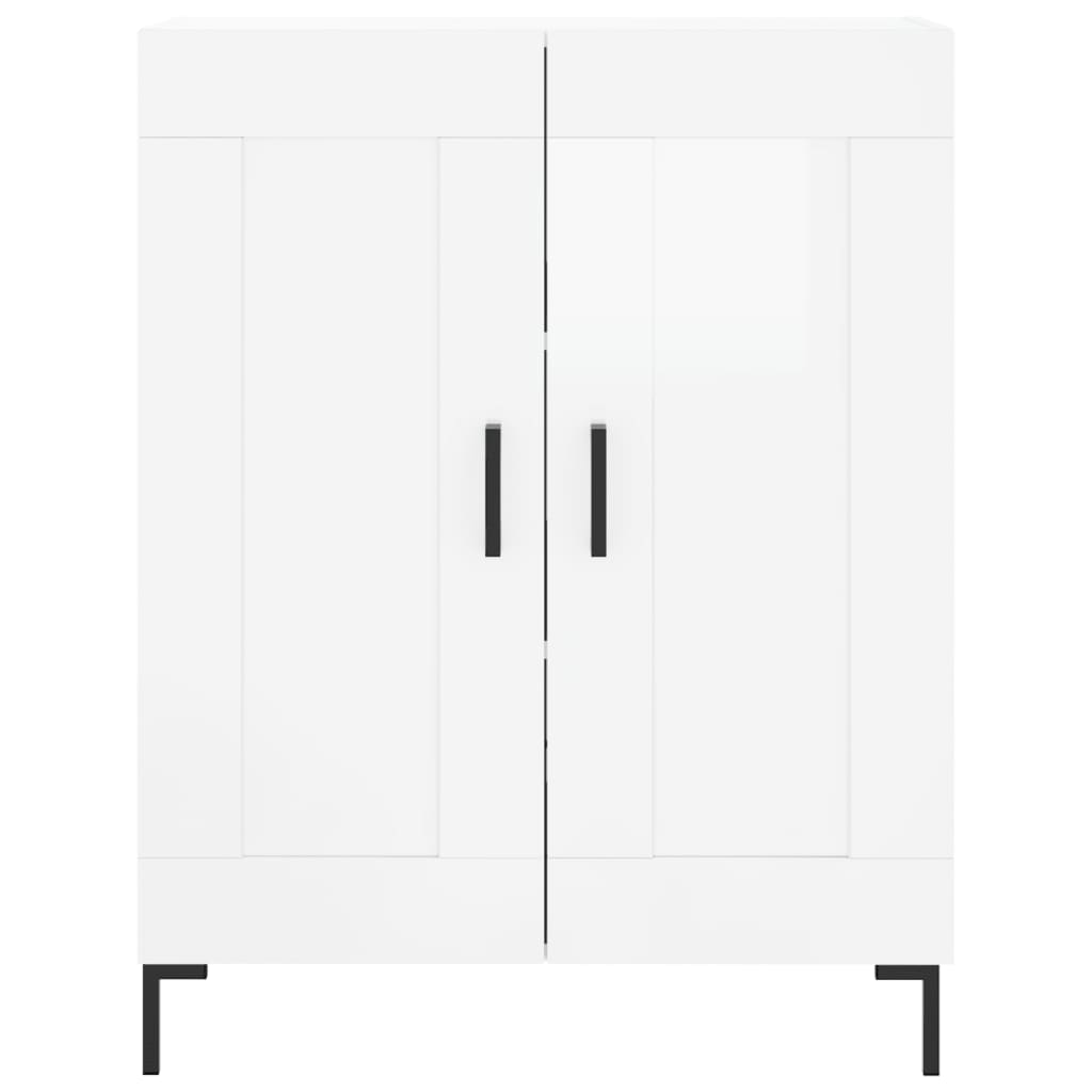 Skjenk Høyglans Hvit 69,5x34x90 cm