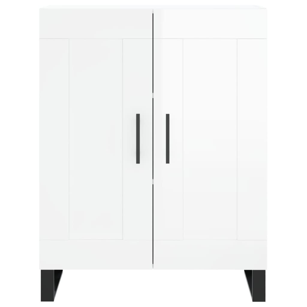 Skjenk Høyglans Hvit 69,5x34x90 cm