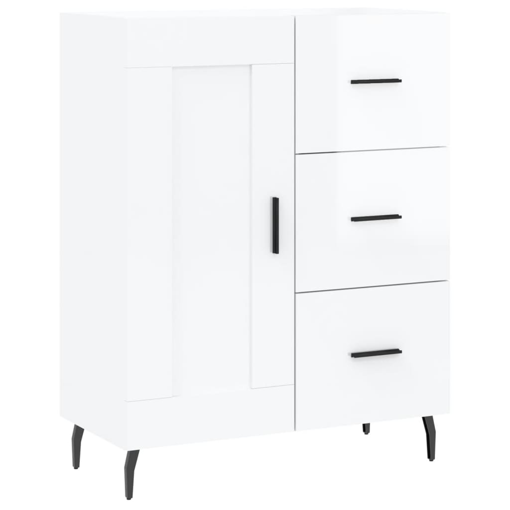 Skjenk Høyglans Hvit 69,5x34x90 cm