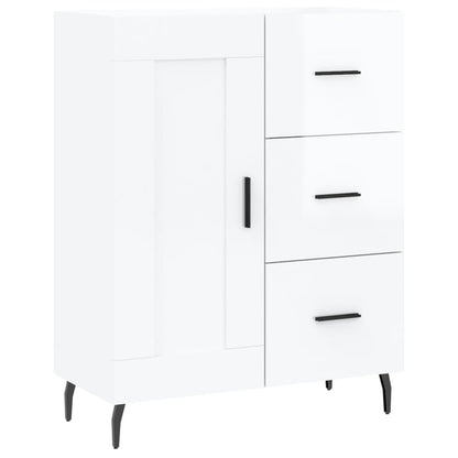 Skjenk Høyglans Hvit 69,5x34x90 cm