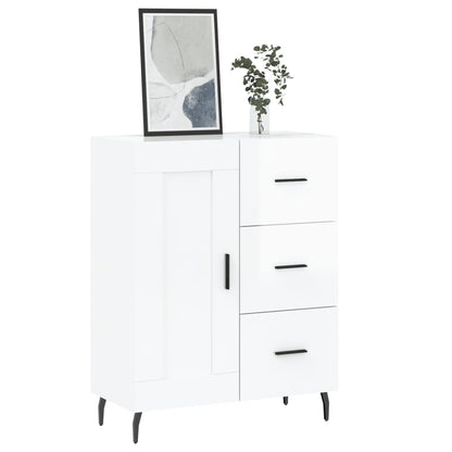 Skjenk Høyglans Hvit 69,5x34x90 cm