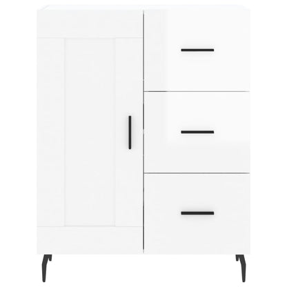 Skjenk Høyglans Hvit 69,5x34x90 cm