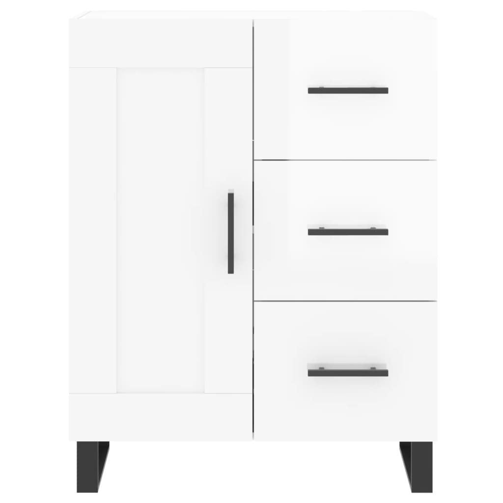 Skjenk Høyglans Hvit 69,5x34x90 cm