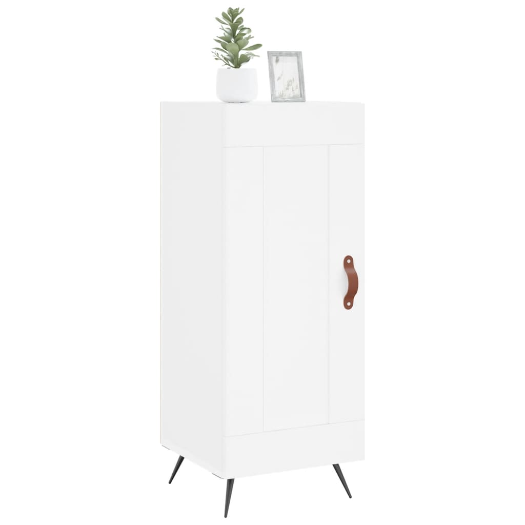 Skjenk hvit 34,5x34x90 cm konstruert tre