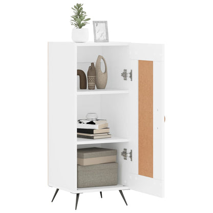 Skjenk hvit 34,5x34x90 cm konstruert tre