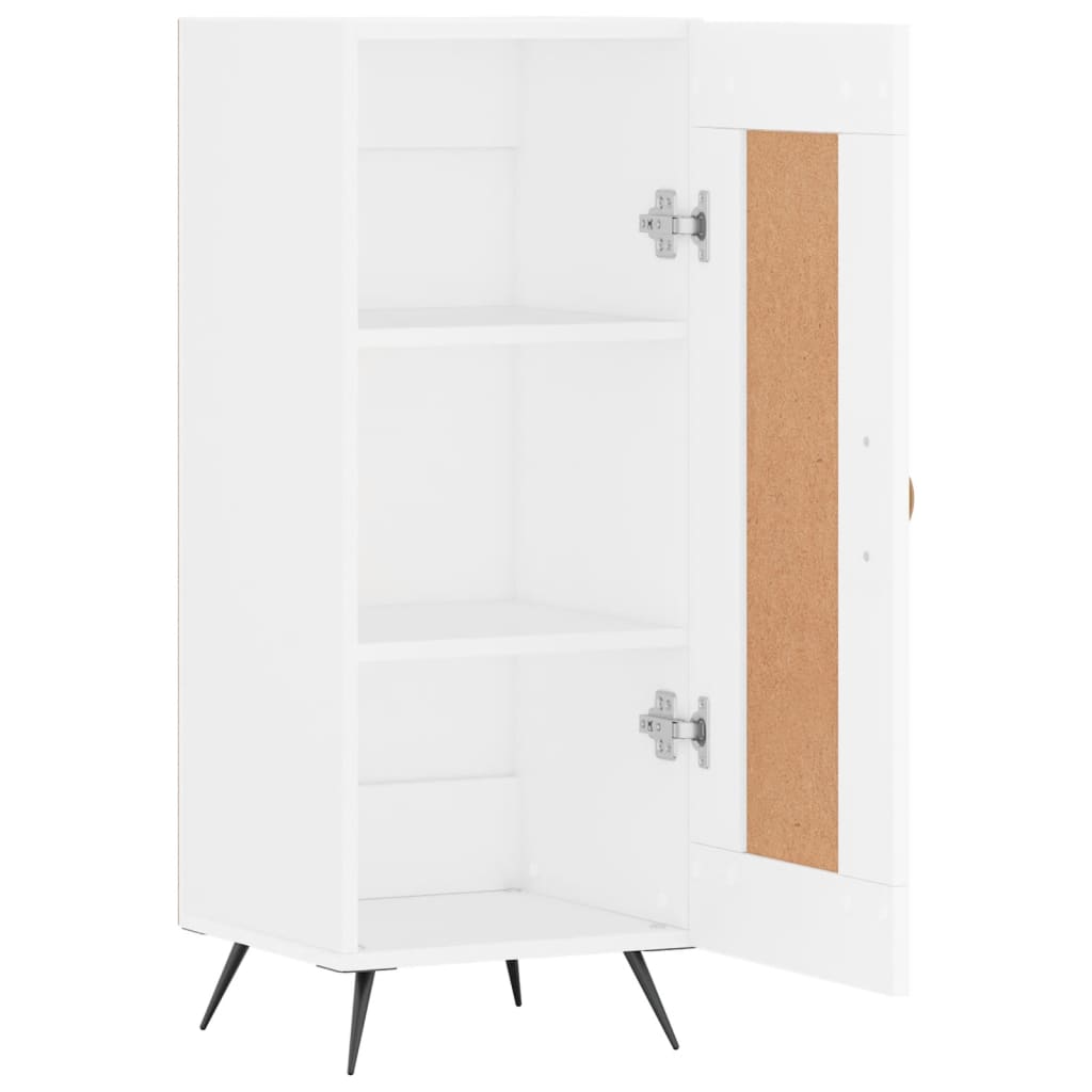 Skjenk hvit 34,5x34x90 cm konstruert tre
