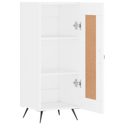Skjenk hvit 34,5x34x90 cm konstruert tre