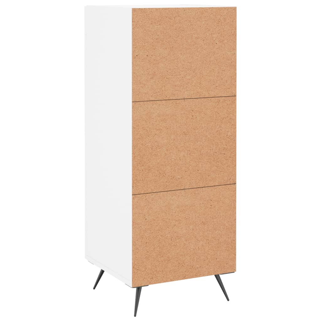 Skjenk hvit 34,5x34x90 cm konstruert tre