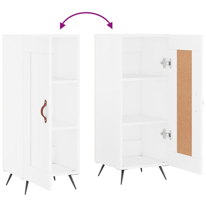 Skjenk hvit 34,5x34x90 cm konstruert tre