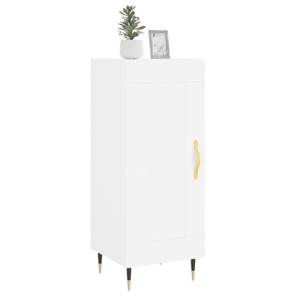 Skjenk hvit 34,5x34x90 cm konstruert tre