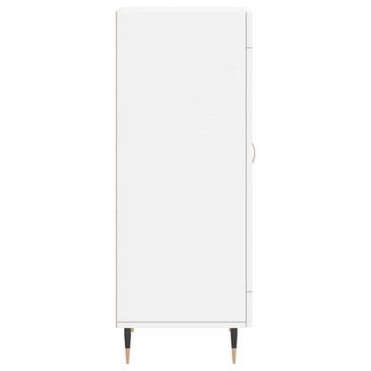 Skjenk hvit 34,5x34x90 cm konstruert tre