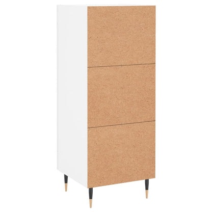 Skjenk hvit 34,5x34x90 cm konstruert tre