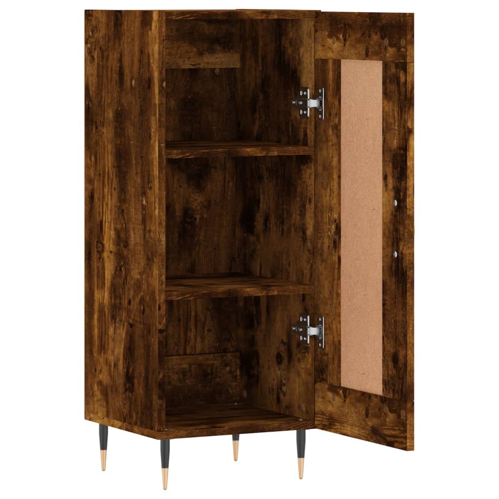 Skjenk røkt eik 34,5x34x90 cm konstruert tre