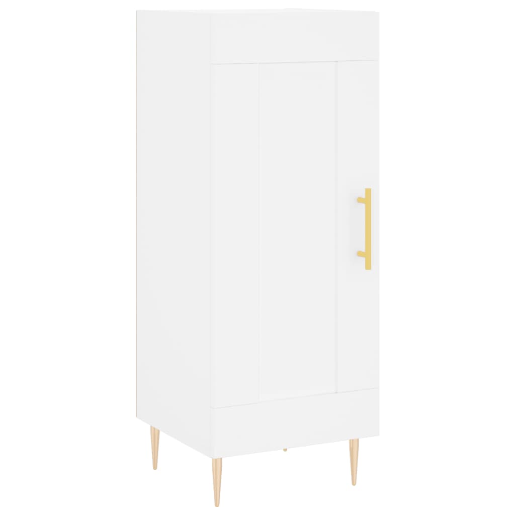 Skjenk hvit 34,5x34x90 cm konstruert tre