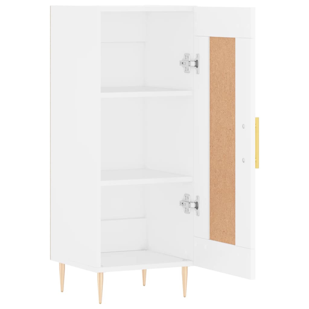 Skjenk hvit 34,5x34x90 cm konstruert tre