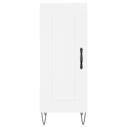 Skjenk hvit 34,5x34x90 cm konstruert tre