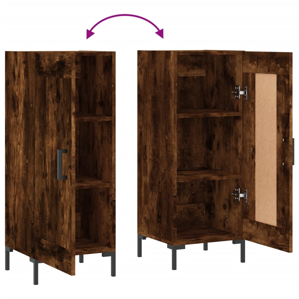 Skjenk røkt eik 34,5x34x90 cm konstruert tre