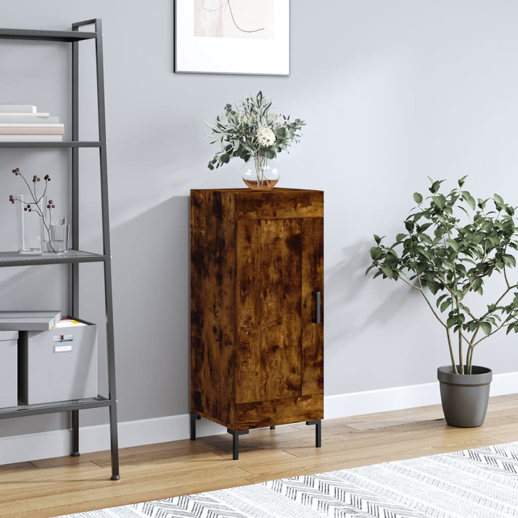 Skjenk røkt eik 34,5x34x90 cm konstruert tre