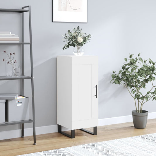 Skjenk hvit 34,5x34x90 cm konstruert tre