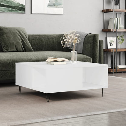 Salongbord Sofabord Hvit 80x80x36,5 cm