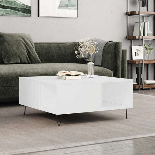 Salongbord Sofabord Hvit 80x80x36,5 cm