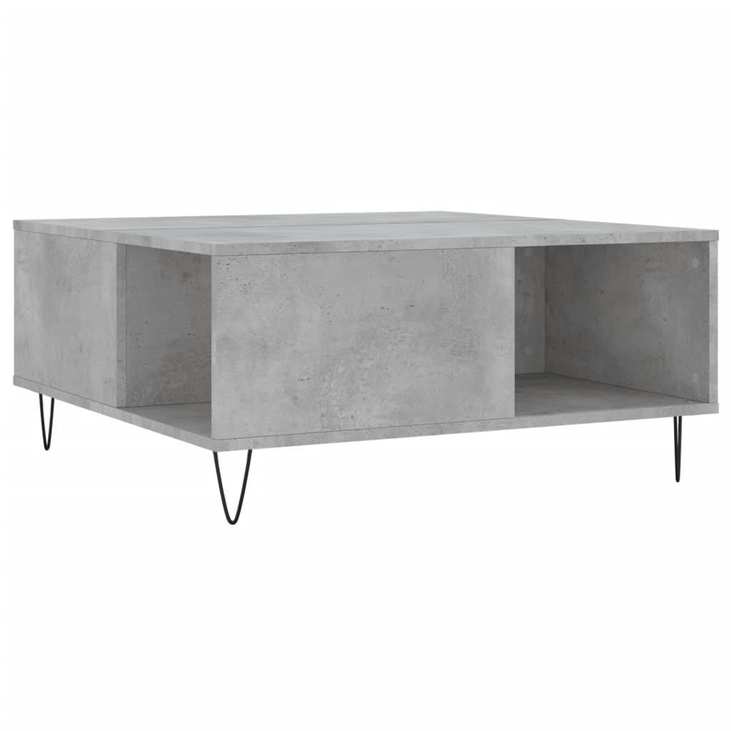 Salongbord Sofabord Betonggrå 80x80x36,5 cm
