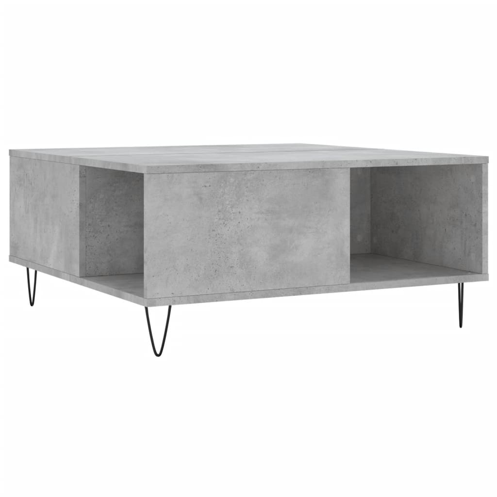 Salongbord Sofabord Betonggrå 80x80x36,5 cm